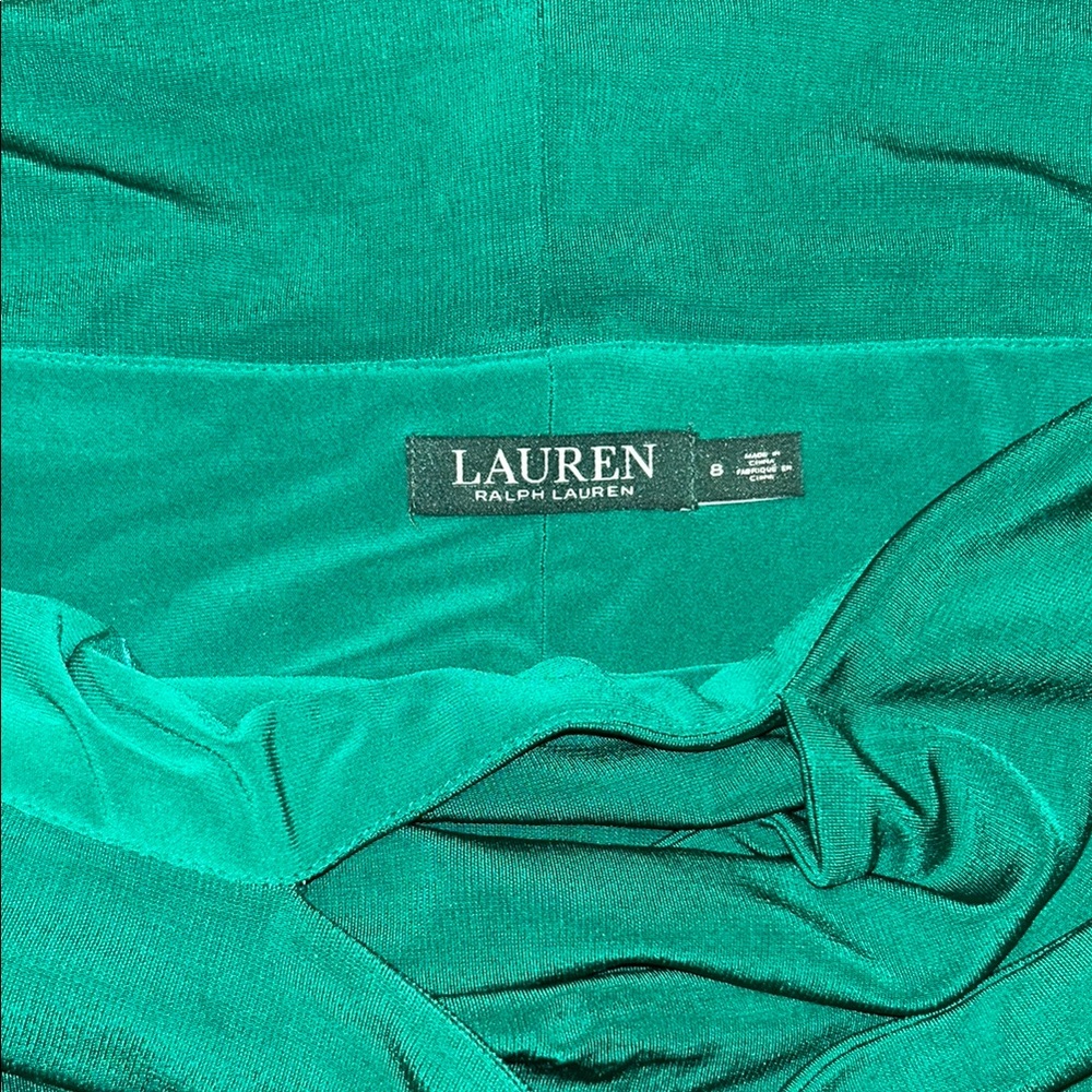 Ralph Lauren Green Off-Shoulder Dress - Picture 3 of 7